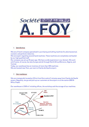 Notre brochure - A.Foy