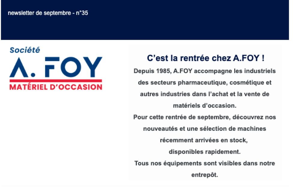 ☀️ les vacances sont termin&eacute;es, c&rsquo;est l&rsquo;heure de la rentr&eacute;e chez a.foy !